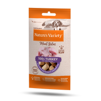 Nature’s Variety Meat Bites liofilizuoti kalakutienos kąsneliai šunims, 20 g