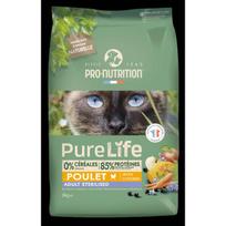 Pro Nutrition Pure Life Adult Sterilised Chicken sausas maistas suagusioms sterilizuotoms katėms, 8 kg
