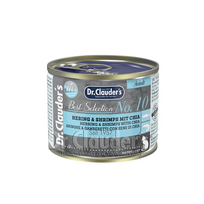 Dr. Clauder's Best Selection No. 10 Herring - Shrimp with Chia drėgnas maistas katėms, 200 g