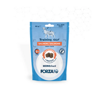 Forza 10 Mono Snack Training Adult skanėstai šunims su lašiša, 80 g