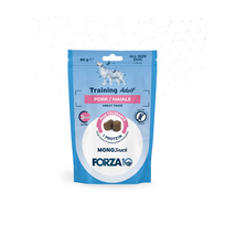 Forza 10 Mono Snack Training Adult skanėstai šunims su kiauliena, 80 g