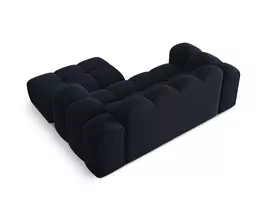 Velvet Right Corner Sofa, "Treno", 2 Seats, 180x164x70 Made in Europe