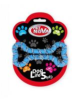 PET NOVA DOG LIFE STYLE Šuns virvė, kaulas 20 cm, mėlyna, mėtų aromatas