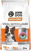 John Dog Good Form Medium an large breeds Veal with lamb - dry dog food - 3kg