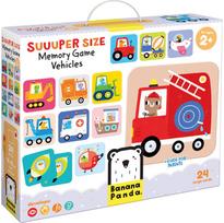 Atminties žaidimas BANANAPANDA Suuuper Size Memory Game Vehicles 2+