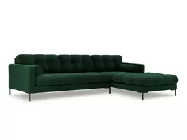Velvet Right Corner Sofa, "Bali", 5 Seats, 293x185x75 Made in Europe