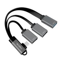 Logilink USB 3.2 Hub, USB-C male 90° to 3x USB-A female, 0.15m