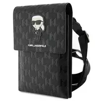 Karl Lagerfeld KLWBSAKHPKK black bag | black Saffiano Monogram Ikonik