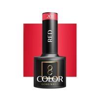 OCHO NAILS hibridinis nagų lakas Red 201, 5 g
