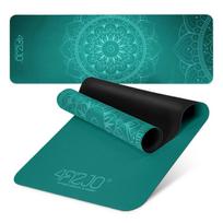 Jogos kilimėlis 4FIZJO, 183 x 61 cm, 1,5 mm, zomšinis, žalios, yoga mat, neslystantis, treniruotėms, pratimams