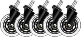 Deltaco Deltaco RGB Rollen f. Gamingstühle 5er Pack Black | GAM-157 | 7333048059987