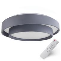 LED lubinis šviestuvas plafonas 50cm pilkas, apvalus, su pulteliu, reguliuojama spalva ir ryškumas, modernus