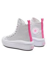Converse A06332C Chuck Taylor All Star Move Hi White / Oops Pink / White laisvalaikio batai – platforminė stiliaus ikona, 36