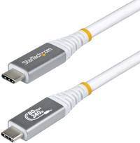 Kabel USB StarTech STARTECH.COM 1m USB4 Kabel 80Gbps certyfikowany przez USB-IF USB-C Ladekabel 240W 8K 120Hz-4K 240Hz DP2.1monitorkabel Thunderbolt 4 biały | CC1M80GUSB4CABLEW | 0065030921541