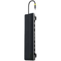 Baseus EliteJoy EH3 12in1 USB-C | 2xHDMI 4K@60Hz | DP 4K@60Hz | 2xUSB-C 10Gb/s | 2xUSB-A 5Gb/s | USB-A 480Mb/s | SD/microSD 3.0 | RJ45 1Gb | USB-C PD szara | 6932172692278 | 6932172692278