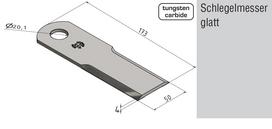 JAG02-0336 Tungstenu dengtas smulkintuvo peilis MWS Germany