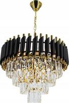 Pakabinamas šviestuvas Elem Toledo 6260/6 TR BL pakabinamas šviestuvas 6x40W E14 gold/transparent/black | 6260/6 TR BL | 5907737335052