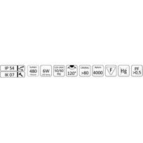 Grindinis lauko šviestuvas BestService Lumax Vesta LOB203 lauko stovintis šviestuvas IP54 modernus stulpelis vamzdis vamzdelis dubuo 1x6W LED 4000K graphite | LOB203 | 5901087214029