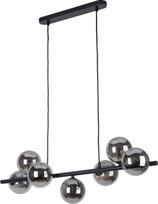 Pakabinamas šviestuvas TKKRYWULT Tk Lighting Estera 5666 pakabinamas šviestuvas modernus su stikliniais gaubtais 7x6W G9 juoda/chrome | 5666 | 5901780556662