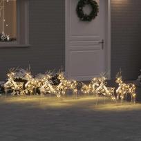 LED elniai su 40 LED 7 pcs Auksinė PET
