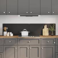 Virtuvės užpakalinė plokštė 2 pcs Juoda 90 x 40 cm
