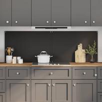 Virtuvės užpakalinė plokštė 2 pcs Juoda 90 x 60 cm