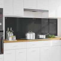 Virtuvės užpakalinė plokštė 2 pcs Tamsiai pilka 90 x 60 cm