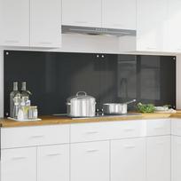 Virtuvės užpakalinė plokštė 2 pcs Tamsiai pilka 100 x 60 cm