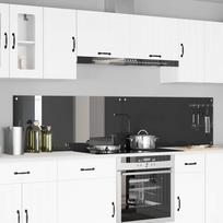 Virtuvės užpakalinė plokštė 2 pcs Tamsiai pilka 110 x 50 cm