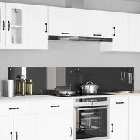 Virtuvės užpakalinė plokštė 2 pcs Tamsiai pilka 110 x 40 cm