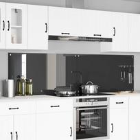 Virtuvės užpakalinė plokštė 2 pcs Tamsiai pilka 110 x 60 cm