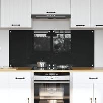 Virtuvės užpakalinė plokštė 2 pcs Juoda 70 x 60 cm