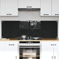 Virtuvės užpakalinė plokštė 2 pcs Juoda 80 x 50 cm