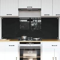 Virtuvės užpakalinė plokštė 2 pcs Juoda 80 x 60 cm