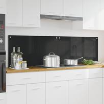 Virtuvės užpakalinė plokštė 2 pcs Juoda 90 x 50 cm