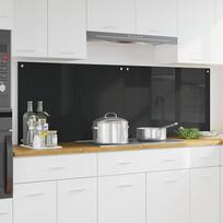 Virtuvės užpakalinė plokštė 2 pcs Juoda 90 x 60 cm
