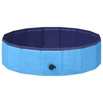 Sulankstomas šunų plaukimo baseinas Mėlynas 80 x 80 x 20 cm PVC