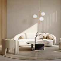 TK Lighting Estera 6799 pakabinamas šviestuvas 3x6W G9 medinis/white | 6799 | 5901780567996