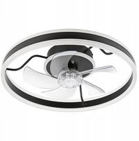 Ventiliatorius Lamkur Apollo 49915 lubų ventiliatorius lempa 1x38W LED 3000K 4000 lm Black | 49915 | 5907687449915