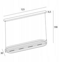 Pakabinama lempa Maxlight Singapur P0553 1x80W LED 3000K 4400 lm Black/Coffee | P0553 | 5903351022705
