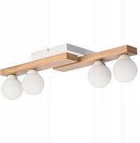 Lamkur Cortina 50195 lubinis šviestuvas 4x5W G9 White/wood | 50195 | 5907687450195