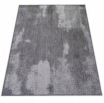 Dvipusis kilimas ZARA pilkas melange pintas 120x170 cm, tinka naudoti terasoje ar balkone