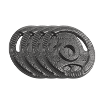 Ketaus svarelių rinkinys 4x1.25kg, skylė 31mm, plokštė su rankenomis, REBEL ACTIVE