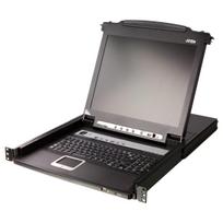 ATEN CL5708MW 43cm wide LCD KVM Switch, USB-PS/2,VGA, 8 Port, UK-Layout