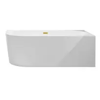 Laisvai pastatoma vonia dešininė Balneo AVOLA 150cm - Blizgus auksas - 150cm