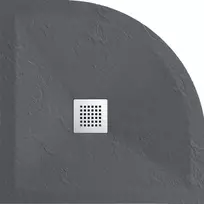 Dušo padėklas pusapvalis Balneo Stone Tray 80x80cm - Tamsi pilka - 80x80cm