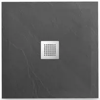 Dušo padėklas Balneo Stone Tray 80x80cm - Tamsi pilka - 80x80cm