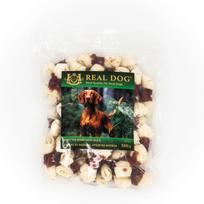 Real Dog Snacks Rawhide Bone Wrapped With Duck 500 g | 01RD-122 | 5907190338379