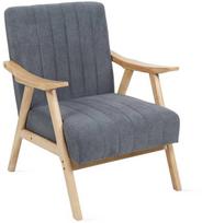 Fotelis Homla Fotel | TERRA | tamsiai pilka - nogi šviesus medis | 70x75x87 cm | 844398 (Pažeista pakuotė)
