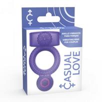 Vibruojantis varpos žiedas Casual Double Pleasure, violetinis